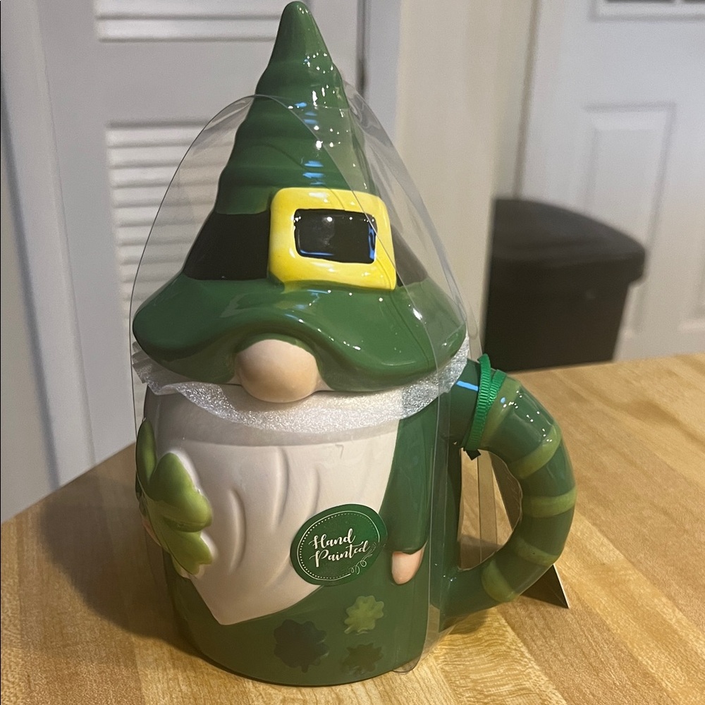 #1331+ Festive Gnome Mug with Shamrock Accents - Picture 3 of 13